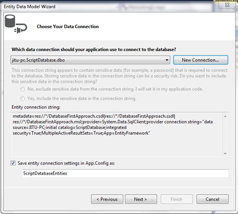Entity Data Model Wizard